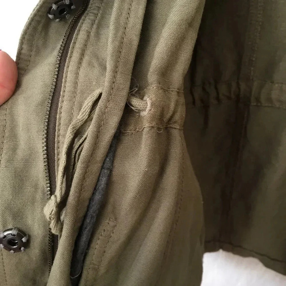 CASLON Olive‎ Green Linen Blend Utility Jacket - Picture 5 of 5
